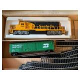 Thunderbolt Express Santa Fe Train Set w Track Cars Transformer Box