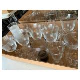 Assorted Vintage Barware Drinkware Glass Lot Clear Smoke Frosted