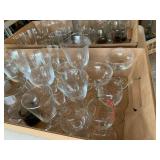 Assorted Vintage Barware Drinkware Glass Lot Clear Smoke Frosted