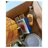 Vintage Pineapple Ice Bucket & Mini Liquor Bottle Barware Decor Lot