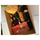 Vintage Pineapple Ice Bucket & Mini Liquor Bottle Barware Decor Lot