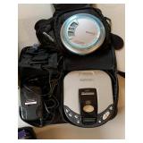 Vintage Portable CD Players & 8-Track Media Lot w/ Headphones Cases
