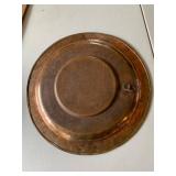 Vintage Engraved Brass / Copper Wall Plate Arabic Calligraphy Decor 13in