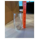 NWA Logo Highball Glasses Clear Barware CR-0691 Poland 4.25in