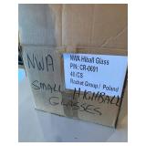 NWA Logo Highball Glasses Clear Barware CR-0691 Poland 4.25in