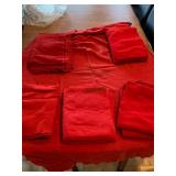 Vintage Northwest Orient Red Airline Blanket Lot Logo Travel Throw