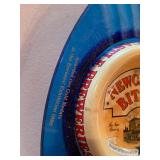 Pair of Vintage Beer Advertising Glass Ashtrays LCL Newcastle Kestrel