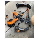 Worx Yard Tool Lot WG500 WG508 WG307 JawSaw Blowers As-Is Untested