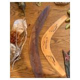 Vintage 11 Pc Global Decor Collection Masks Boomerangs Lantern