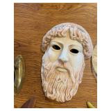 Vintage 11 Pc Global Decor Collection Masks Boomerangs Lantern