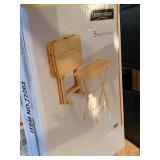 Beechwood 5-Piece Folding TV Tray Table Set w/ Stand Open Box