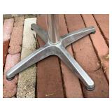 Round Aluminum Pedestal Bistro Table Blue Mosaic Top Patio Table Good