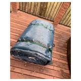 Above Ground Round Swimming Pool w/ Ladder Covers Hoses Approx 15-16 Ft As-Is