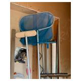 Above Ground Round Swimming Pool w/ Ladder Covers Hoses Approx 15-16 Ft As-Is