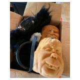 Vintage Halloween Mask Assortment Werewolf Monster Cauldron Props