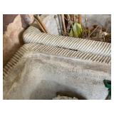 Lot 3 Sculpture Square Concrete Basket Weave Planters Patina