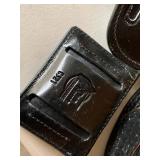 Black Basketweave Leather Police Duty Belt Gear Lot w Handcuff Case