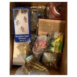 Huge Vintage Christmas Ornament Lot Intl Silver Spunglass Birds Boxed Mixed