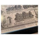 Set of 3 Framed Wall Art Prints Cutty Sark Stag Northumbrie Map