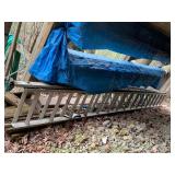 Aluminum Extension Ladders Lot of 2, One Werner 24 Ft