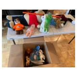 Assorted Character Plush Toy Lot A&W Bear Mixed Stuffed Animals