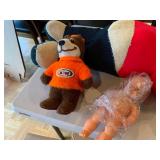 Assorted Character Plush Toy Lot A&W Bear Mixed Stuffed Animals
