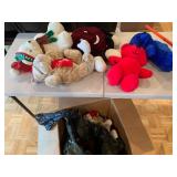 Mixed Plush Stuffed Animal Lot Teddy Bears Holiday Character Toys