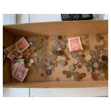Mixed World Coins & Foreign Banknotes Estate Lot 100+ Pieces Circulated