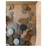 Mixed World Coins & Foreign Banknotes Estate Lot 100+ Pieces Circulated