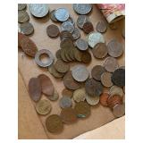 Mixed World Coins & Foreign Banknotes Estate Lot 100+ Pieces Circulated