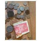 Mixed World Coins & Foreign Banknotes Estate Lot 100+ Pieces Circulated