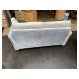 Zinus Light Gray Upholstered Loveseat Sofa w/ 2 Accent Pillows, Fair