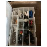 Mixed Hardware Fasteners & Plumbing Parts Lot w/ Organizer Grip Fast