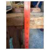 Vintage Wood Workbench w/ Columbian No. 6C Vise & Shelf Good