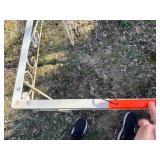 Vintage Wrought Iron Patio Chair & Table Base White Garden Set