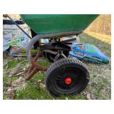 Red Devil Broadcast Spreader w/ Scotts & Menards Lawn Care Lot