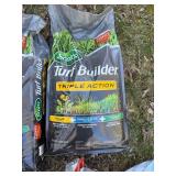 Red Devil Broadcast Spreader w/ Scotts & Menards Lawn Care Lot