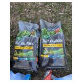 Red Devil Broadcast Spreader w/ Scotts & Menards Lawn Care Lot