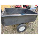 10 Cu Ft Tow-Behind Dump Cart Lawn Garden Utility Trailer Good