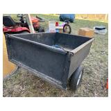 10 Cu Ft Tow-Behind Dump Cart Lawn Garden Utility Trailer Good