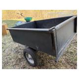 10 Cu Ft Tow-Behind Dump Cart Lawn Garden Utility Trailer Good