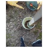 10 Cu Ft Tow-Behind Dump Cart Lawn Garden Utility Trailer Good