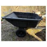 Universal Attachment Poly Dump Cart Tow Behind Garden Trailer Good