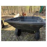 Universal Attachment Poly Dump Cart Tow Behind Garden Trailer Good