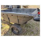 Universal Attachment Poly Dump Cart Tow Behind Garden Trailer Good