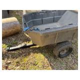 Universal Attachment Poly Dump Cart Tow Behind Garden Trailer Good