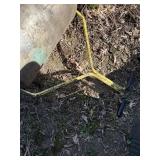 Vintage Steel Lawn Roller Yard Garden Push Roller Weathered Condition