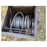 Suncast Resin Hideaway Hose Reel Box w/ Garden Hose Crank Lid Good