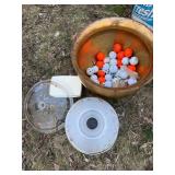 Vintage Brass Planter Aluminum Steamer Pot Glass Lid Housewares Lot