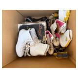 Mixed Vintage Skates & Swim Fins Lot Bauer Daoust Shark Boxed